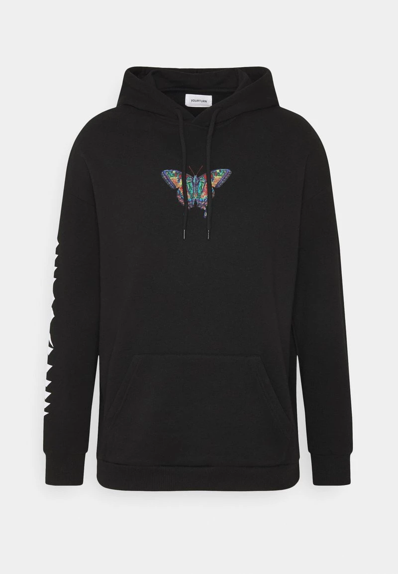 YOURTURN UNISEX - Felpa Con Cappuccio - Black 3 YOURTURN UNISEX - Felpa Con Cappuccio - Black