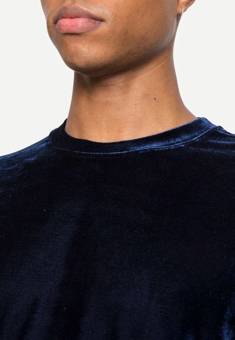 YOURTURN VELVET UNISEX - T-shirt Basic - Dark Blue 7 YOURTURN VELVET UNISEX - T-shirt Basic - Dark Blue - immagine 5