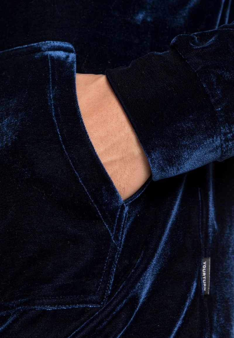 YOURTURN FESTIVE HOODIE UNISEX - Felpa Con Cappuccio - Dark Blue 7 YOURTURN FESTIVE HOODIE UNISEX - Felpa Con Cappuccio - Dark Blue - immagine 5