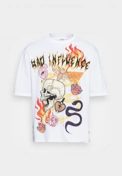 YOURTURN SKULL FLAME GRAPHIC T-SHIRT UNISEX - T-shirt Con Stampa - White -Sconto YOURTURN in Italia 9e673006b1394dbebad2d5a839a03246