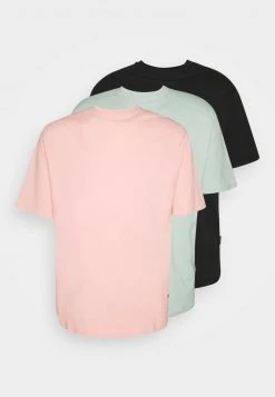 YOURTURN 3 PACK UNISEX - T-shirt Basic - Black/pink/green