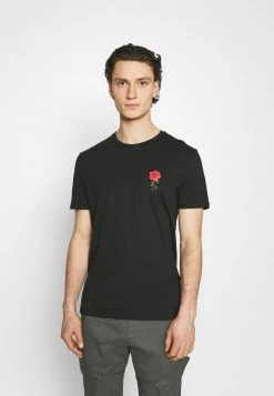YOURTURN Unisex T-shirt Con Stampa - Black