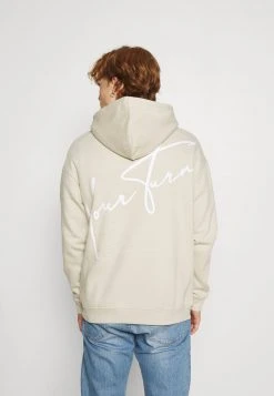 YOURTURN BOLD SCRIPT HOODIE UNISEX - Felpa - Beige