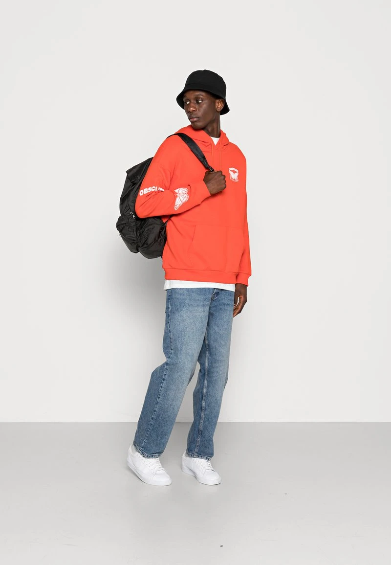 YOURTURN BUTTERFLIES HOODIE - Felpa Con Cappuccio - Orange, Unisex 4 YOURTURN BUTTERFLIES HOODIE - Felpa Con Cappuccio - Orange, Unisex - immagine 2