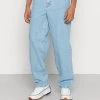 YOURTURN UNISEX BAGGY CARPENTER DENIM - Jeans Baggy - Light Blue Denim