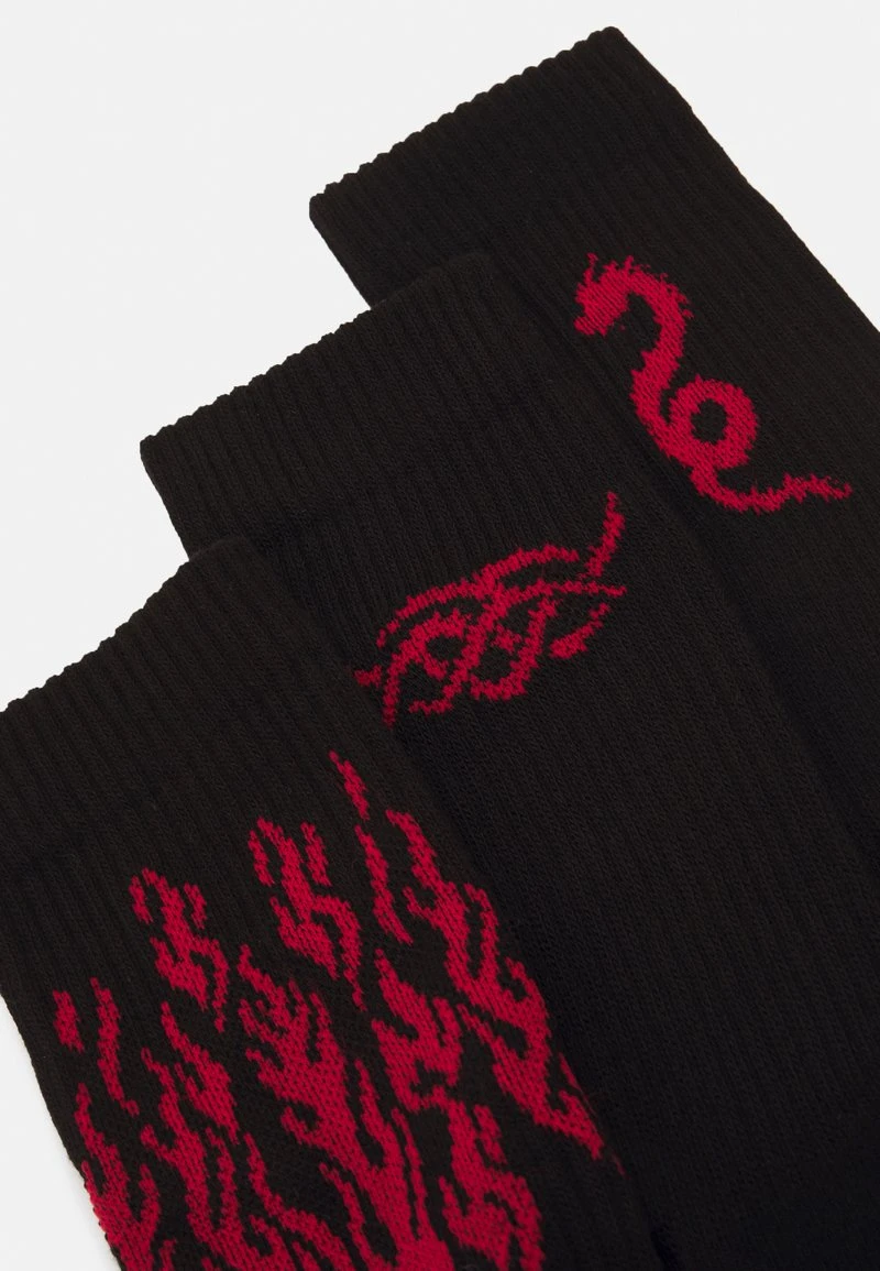 YOURTURN 3 PACK - Calze - Black/red, Uomo 4 YOURTURN 3 PACK - Calze - Black/red, Uomo - immagine 2