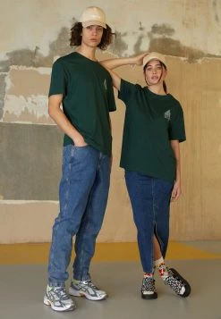 YOURTURN GRAPHIC TEE WINCENT WEISS UNISEX - T-shirt Con Stampa - Dark Green