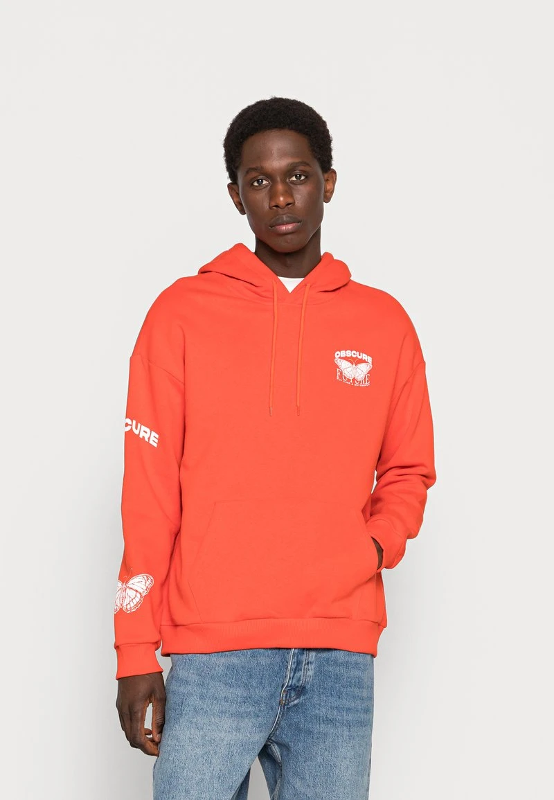 YOURTURN BUTTERFLIES HOODIE - Felpa Con Cappuccio - Orange, Unisex 5 YOURTURN BUTTERFLIES HOODIE - Felpa Con Cappuccio - Orange, Unisex - immagine 3