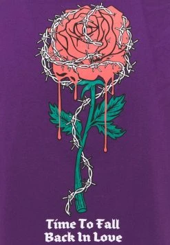 YOURTURN ROSE AND BARBED WIRE UNISEX - T-shirt Con Stampa - Purple -Sconto YOURTURN in Italia ff7f9325944d4f6a9fb89612e1fecd94